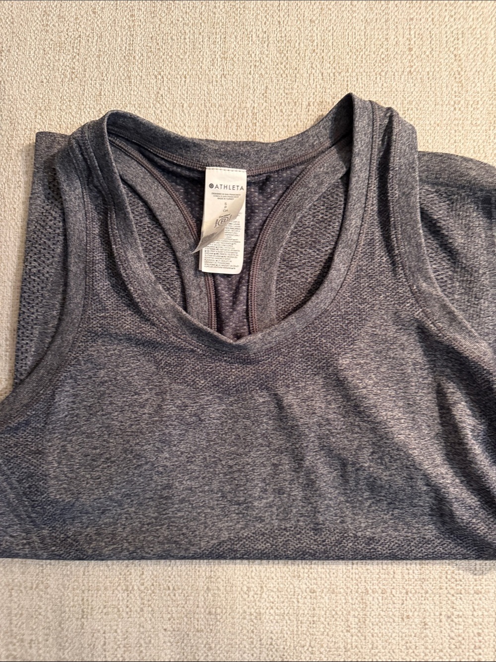 Athleta Charcoal Gray Racerback Performance Tank